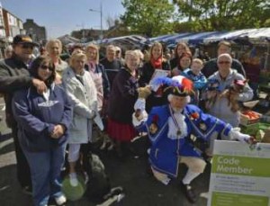 Mablethorpe market is the real deal after mayor of the resort, Joyce Taylor signed the national charter, pictured with senior trading standards officer Jasmine Brown.